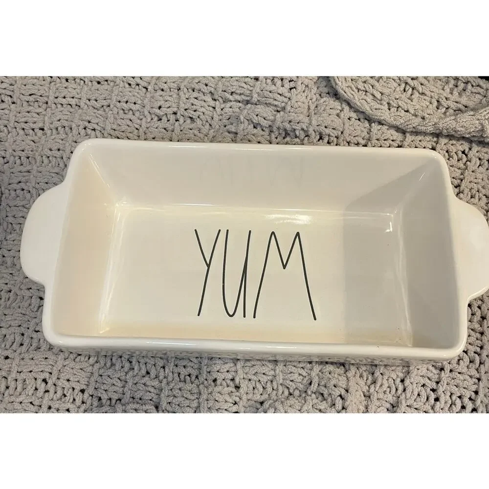 Rae Dunn YUM Ceramic Bread Loaf Dish